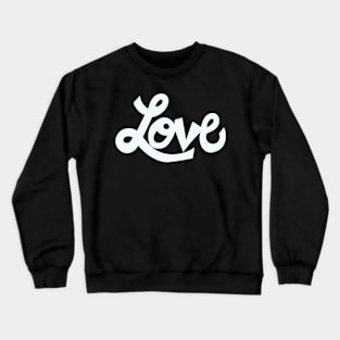 Whimsical Love cartoon illustrated text in icy blue Crewneck Sweatshirt